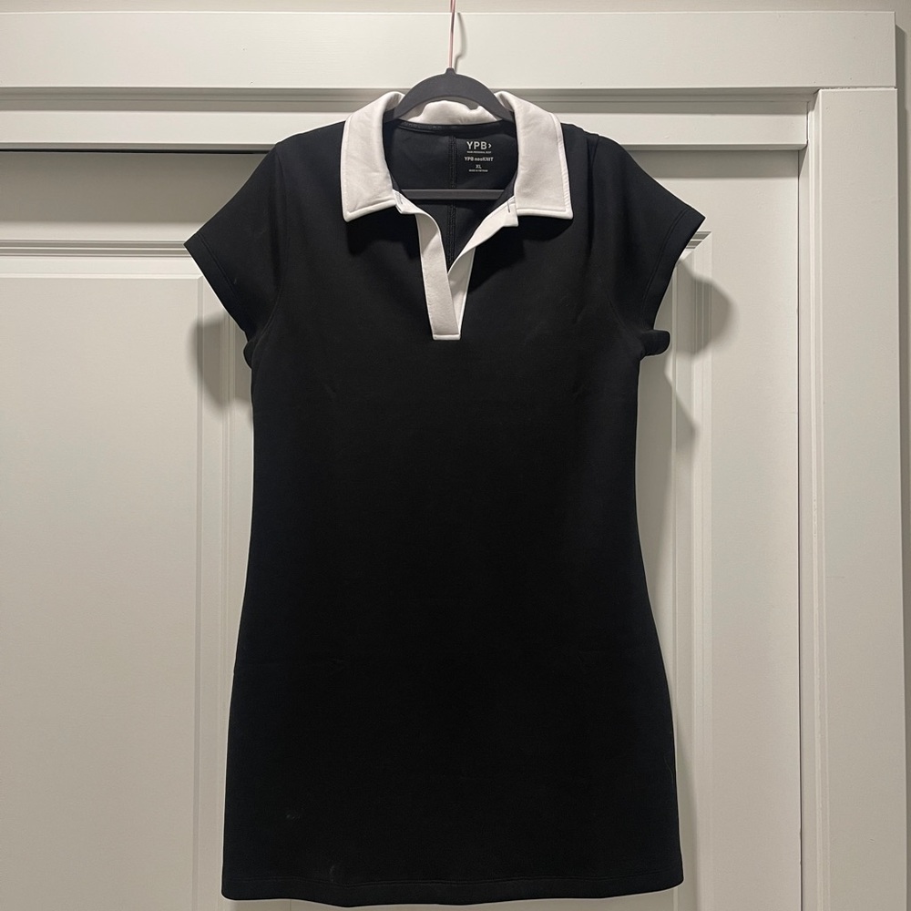 Black and White Collared Dress